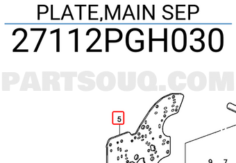 Honda 27112PGH030 PLATE,MAIN SEP