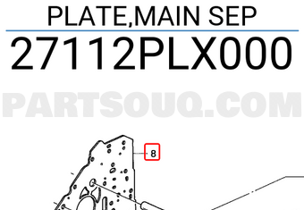 Honda 27112PLX000 PLATE,MAIN SEP