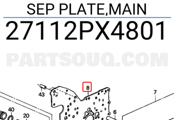 Honda 27112PX4801 SEP PLATE,MAIN