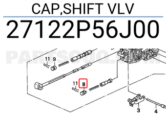 Honda 27122P56J00 CAP,SHIFT VLV