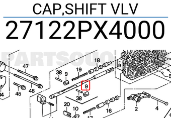 Honda 27122PX4000 CAP,SHIFT VLV