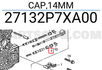 Honda 27132P7XA00 CAP,14MM