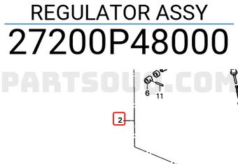 Honda 27200P48000 REGULATOR ASSY