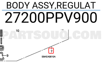 Honda 27200PPV900 BODY ASSY,REGULAT