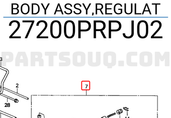 Honda 27200PRPJ02 BODY ASSY,REGULAT