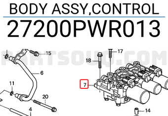 Honda 27200PWR013 BODY ASSY,CONTROL