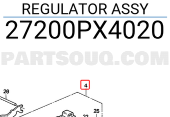 Honda 27200PX4020 REGULATOR ASSY
