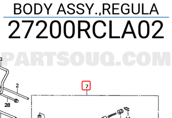 Honda 27200RCLA02 BODY ASSY.,REGULA