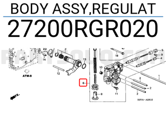 Honda 27200RGR020 BODY ASSY,REGULAT