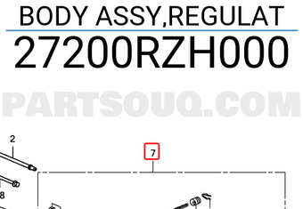 Honda 27200RZH000 BODY ASSY,REGULAT