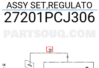 Honda 27201PCJ306 ASSY SET,REGULATO