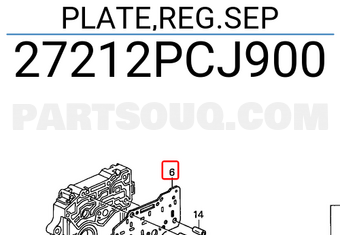 Honda 27212PCJ900 PLATE,REG.SEP
