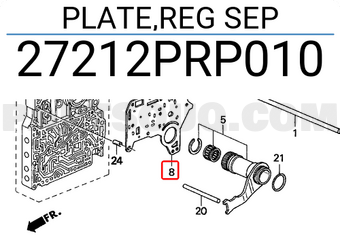 Honda 27212PRP010 PLATE,REG SEP