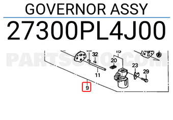Honda 27300PL4J00 GOVERNOR ASSY