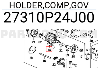 Honda 27310P24J00 HOLDER,COMP,GOV