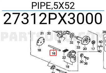 Honda 27312PX3000 PIPE,5X52