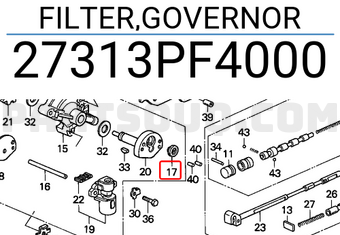 Honda 27313PF4000 FILTER,GOVERNOR