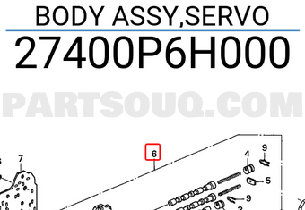 Honda 27400P6H000 BODY ASSY,SERVO
