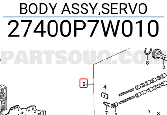 Honda 27400P7W010 BODY ASSY,SERVO