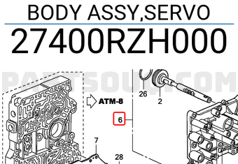 Honda 27400RZH000 BODY ASSY,SERVO