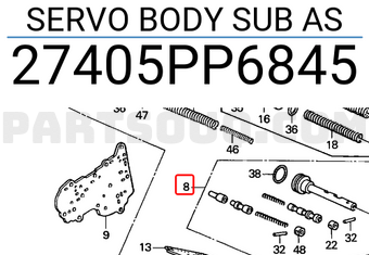 Honda 27405PP6845 SERVO BODY SUB AS