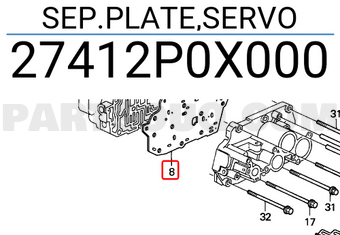 Honda 27412P0X000 SEP.PLATE,SERVO