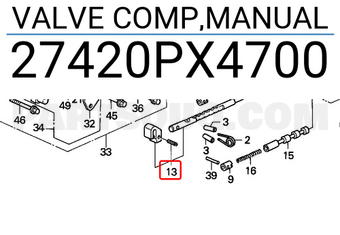 Honda 27420PX4700 VALVE COMP,MANUAL