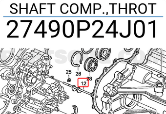 Honda 27490P24J01 SHAFT COMP.,THROT
