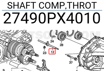 Honda 27490PX4010 SHAFT COMP,THROT