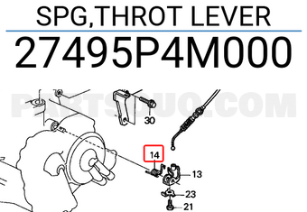 Honda 27495P4M000 SPG,THROT LEVER