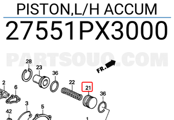 Honda 27551PX3000 PISTON,L/H ACCUM