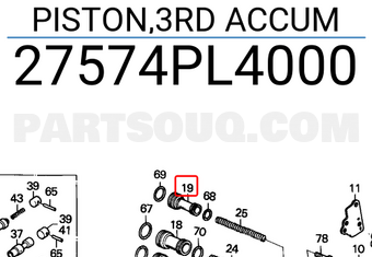 Honda 27574PL4000 PISTON,3RD ACCUM