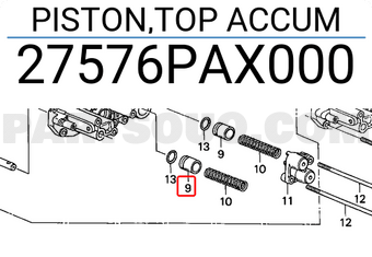 Honda 27576PAX000 PISTON,TOP ACCUM