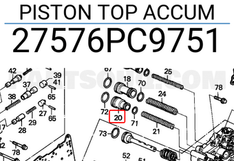 Honda 27576PC9751 PISTON TOP ACCUM
