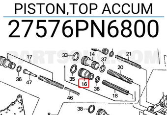 Honda 27576PN6800 PISTON,TOP ACCUM