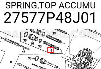 Honda 27577P48J01 SPRING,TOP ACCUMU