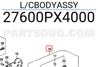 Honda 27600PX4000 L/CBODYASSY