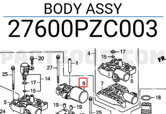 Honda 27600PZC003 BODY ASSY