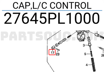 Honda 27645PL1000 CAP,L/C CONTROL