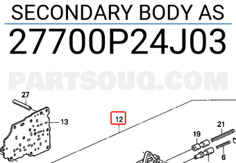 Honda 27700P24J03 SECONDARY BODY AS