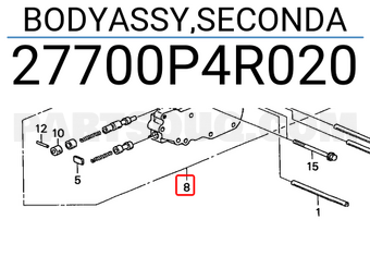 Honda 27700P4R020 BODYASSY,SECONDA