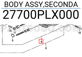 Honda 27700PLX000 BODY ASSY,SECONDA