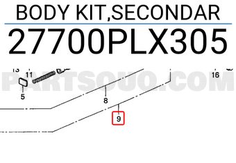 Honda 27700PLX305 BODY KIT,SECONDAR