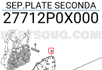 Honda 27712P0X000 SEP.PLATE SECONDA