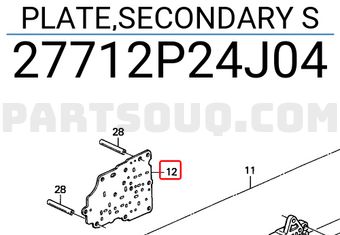 Honda 27712P24J04 PLATE,SECONDARY S