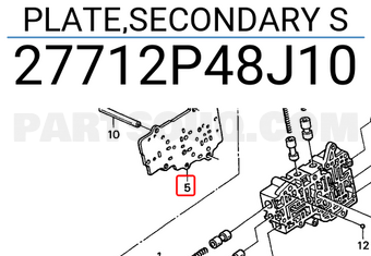 Honda 27712P48J10 PLATE,SECONDARY S