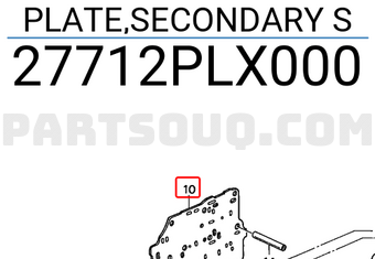 Honda 27712PLX000 PLATE,SECONDARY S
