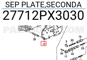 Honda 27712PX3030 SEP PLATE,SECONDA