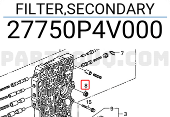 Honda 27750P4V000 FILTER,SECONDARY