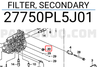 Honda 27750PL5J01 FILTER, SECONDARY